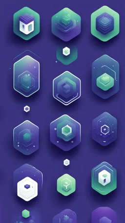 illustrations with a simple art style that show home page use dark blue-purple and green HEX:00FF00