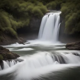 [wading birds, fisher, farm, old hydropower dam, waterfall] De petits tourbillons viennent éclore à la surface, l'eau descend le torrent poussée par le courant.Les grands échassiers viennent s'y désaltérer au son des gazouillis des oisillons...Au bout de quelques minutes la vitesse du courant augmente et quelques truites sautent prestement de l'eau pour retomber plus loin : la cascade n'est pas loin !Là, ce sont des dizaines de milliers de larmes cristallines qui se précipitent brusquement dans