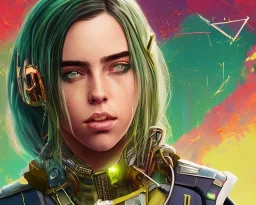 Billie Eilish, in stockings, cyberpunk2077