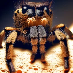 Most tarantulas are not dangerous to humans, but some species have venom that can cause mild to moderate symptoms, such as pain, swelling, and redness at the bite site. There are many different species of tarantulas, and they can come in a variety of colors, including brown, black, and green. However, none of them have gemstone-like properties or shimmering, iridescent colors, or any other fantastical traits.