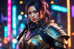 Silk in 8k cgi game artstyle, ronin costum, cover face, dynamic pose, oshare kei, hurufiyya, rtx , neon lights, intricate details, highly detailed, high details, detailed portrait, masterpiece,ultra detailed, ultra quality