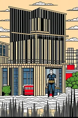 punisher sku;; beach hideout in the style of Hiroshi Nagai