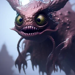 Cute fluid ink creature, big black eyes, unreal engine 5, 8k resolution, photorealistic, ultra detailed