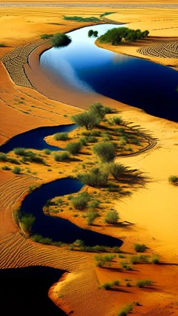 Africa, farming, river and desert, close up