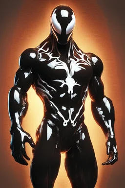 A detailed raw photo of the Venom black Cyborg made entirely of luminescent and translucent liquid materials, bathed in cinematic light. You can see all the inside of his body, with two Daft Punk-style, realistic elements, captured in infinite ultra-high-definition image quality and rendering.A new space creature from Ben 10 cartoon. Strong and graceful. Advanced metal. Magical power, precise detail and intense power.Cyborg symbiote, white color, green color, tendrils, high tech, cyberpunk, biop