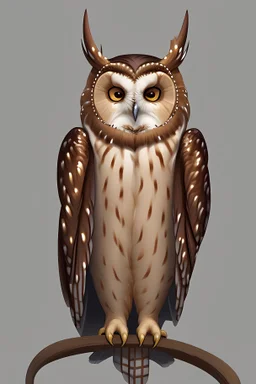 Northern Saw-whet Owl Sorcerer from Dungeons and Dragons who is young and inexperienced
