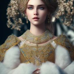 wonderful princess of fractals, hyper detailed, background intricate and detailed, ornate 8 k gorgeous intricate detailed, octane render