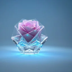 transparent crystal rose, crystallized, cinema lighting, cinema 4d, octane render, 3d render, incrate detailed,fantasy art, photo realistic, shinening light,moonstone crystal bird, iresendent, shine, epic