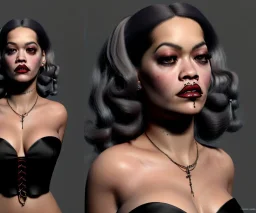 Rita ora, 1800s, vampire, long curly black hair