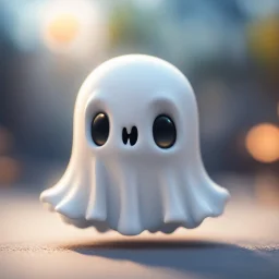 cute ghost head floating with no neck or body,bokeh like f/0.8, tilt-shift lens 8k, high detail, smooth render, down-light, unreal engine