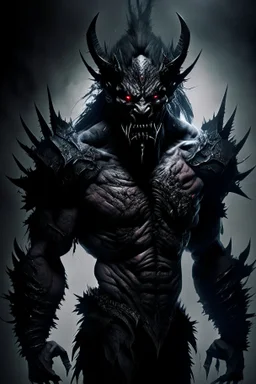 humanoid monster dark demon brutal beast warrior