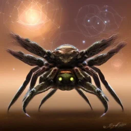 Giant Cosmic ethereal nebulous stellar spider, realistic