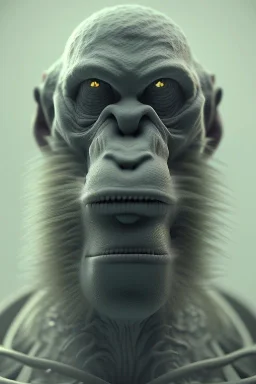 ape alien, head,8 eyes, evil, 8k, with hairs, finely detailed, photo realistic