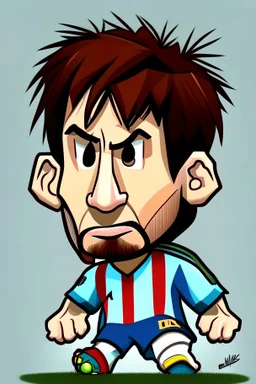 Lionel Messi Footballer cartoon 2d