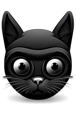 BLACK CAT WITH MODERN WELDING MASK ICON