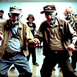 old people dancing on hip hop