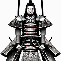 Dibujo Japonés de Samurai estilo Elden Ring