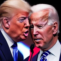 detailed realistic portrait of Joe Biden making Donald Trump's face