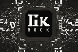 Logo for a computer store called I-Rock. The background color is black and the letters are white