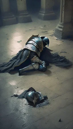 dead knight on the floor