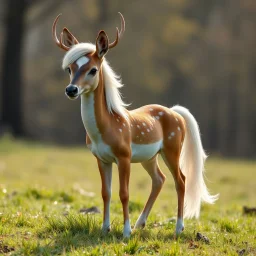 an adult female white tail deer in the style of my little pony