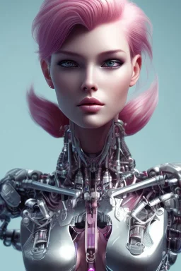 cyborg, pink hair,seven