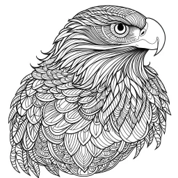 eagle, realistic, coloring page, Animal, mandala, only draw lines, coloring book, clean line art, wildlife-inspired, kid style, –no sketch, color, –ar 3:4, white background, minimalistic black lines, 8k, minimal black color, low level black colors, coloring page, use pure black and white colors, avoid thick black colors, thin black line art, avoid colors, perfect shape, perfect clear lines, clear edges, fill total edges, exact perfect edges, not use black colors, dont use black colors