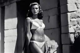 [photo by helmut newton in agent provocateur on the arena] Her complexion, after years spent training under the sun, bore the mark of a warrior who had weathered countless battles. Though her face spoke of hardship, there was also an air of grace and serenity that emanated from her every pore. Selene's physique was a testament to her dedication and discipline. Her muscular frame hinted at her physical prowess, yet her movements were fluid, as if she danced with the wind itself.