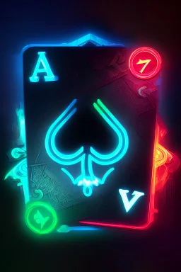 Poker Neon Ace Card IPhone Wallpaper HD - IPhone Wallpapers