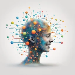 happy deep learning white background