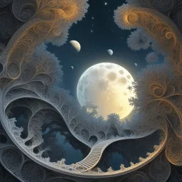 [fractal art: Mandelbulb 3d] Flight to the moon