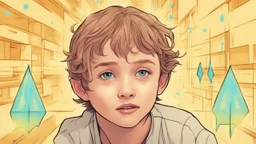 "The thumbnail image represents the story of Luke Ruehlman, the child who recalls a past life as a woman. The image shows Luke's face with a youthful smile and puzzled expression. In the background, there are visual effects related to reincarnation and past life, reflecting the mystery and intrigue surrounding this unique story."