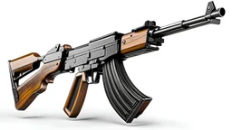 АК—47 на белом фоне