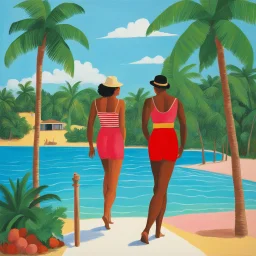 [art by David Hockney] Temptation Island is an American reality television series originally broadcast by Fox. The series premiered in 2001. Temptation Island depicted four unmarried couples who traveled to a tropical island to have their fidelity tested.
