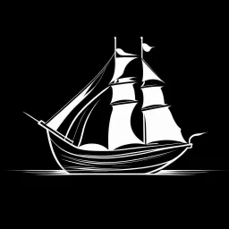 Sailing Ship Logo silhouette