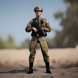 G.I. Joe toy doll army soldier Donald Trump, guns ,boots, helmet