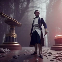 Full body, 3d render, asa butterfield, 1800's men style, 1800's men hair style, 1800's men clothes style, hyper realistic, octane render, unreal engine 5, 8k, palace background, uhd