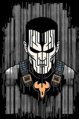 punisher sku;; in the style of Hiroshi Nagai