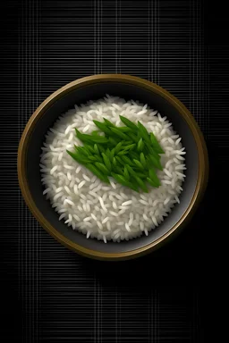rice bowl vector image top view