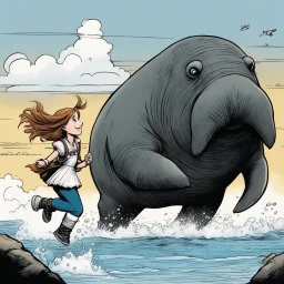[illustration by Kevin Eastman and Peter Laird] Alice and her friend the walrus running for president. It is a small campaign, but hey a girl has to start somewhere right?