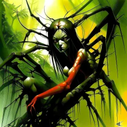 WOMAN SPIDER IN THE JUNGKE . Alex Maleev