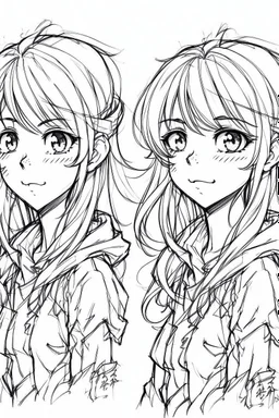 Anime character drawing sketches