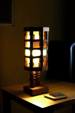 gaming table lamp inspired by hammer, modern design,