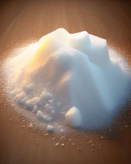 Salt. Realistic photo. HD. Glowing. 3d style