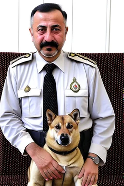 The head of the Syrian interim government, Abdul Rahman Mustafa, is wearing a dog body.