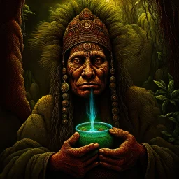 *A thousand years ago, deep in the darkest jungles of the amazon, the ancient Incas discovered the mystical vibe. They grew up, a sacred psychoactive, hallucinogenic drink. The holy Ayahuasca.*** By Tomasz Alen Kopera, Dariusz Zawadzki, Andreja Peklar, Ivan Shishkin, ultra detailed, ultra realistic, a masterpiece, polished, crisp quality. Modifiers: elegant intricate masterpiece photorealistic beautiful hyperrealistic high definition crisp quality ornate Tomasz Alen Kopera ultra HD © Crystaldel