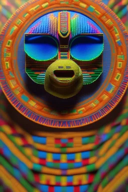 kente scene, oracle, thread, embroidery, octane render, high detail,fibonacci