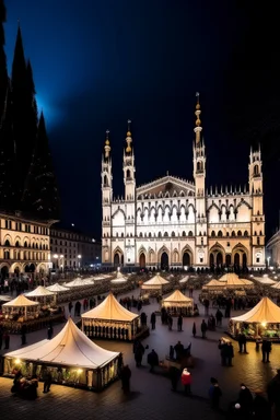 Christmas markets in Milano Italia and concert