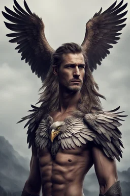 human that has eagle head and wings