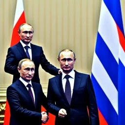 Zelensky, Putin, photo